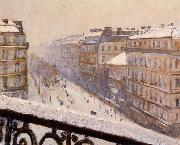 Gustave Caillebotte, Boulevard Haussmann, effet de neige